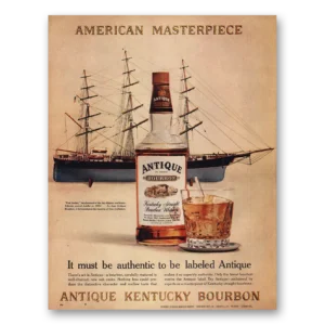 1962 Antique Bourbon Print Ad | American Masterpiece