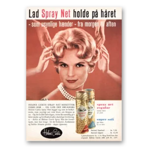 1962 Helene Curtis Spray Net Print Ad | Holde Pa Haret