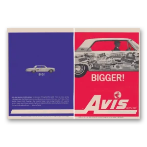 1962 Avis Rent a Car Print Ad | Big Bigger