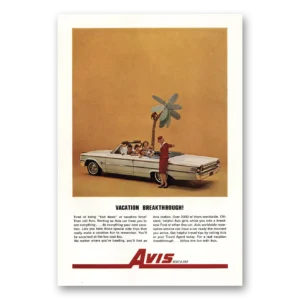1962 Avis Rent a Car Print Ad | Breakthrough