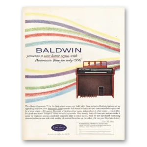 1962 Baldwin Orgasonic Organ Print Ad | New Home Organ