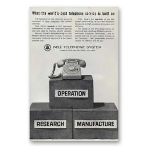 1962 Bell Telephone Print Ad | Telephone Service