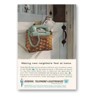 1962 General Telephone GTE Print Ad | New Neighbors
