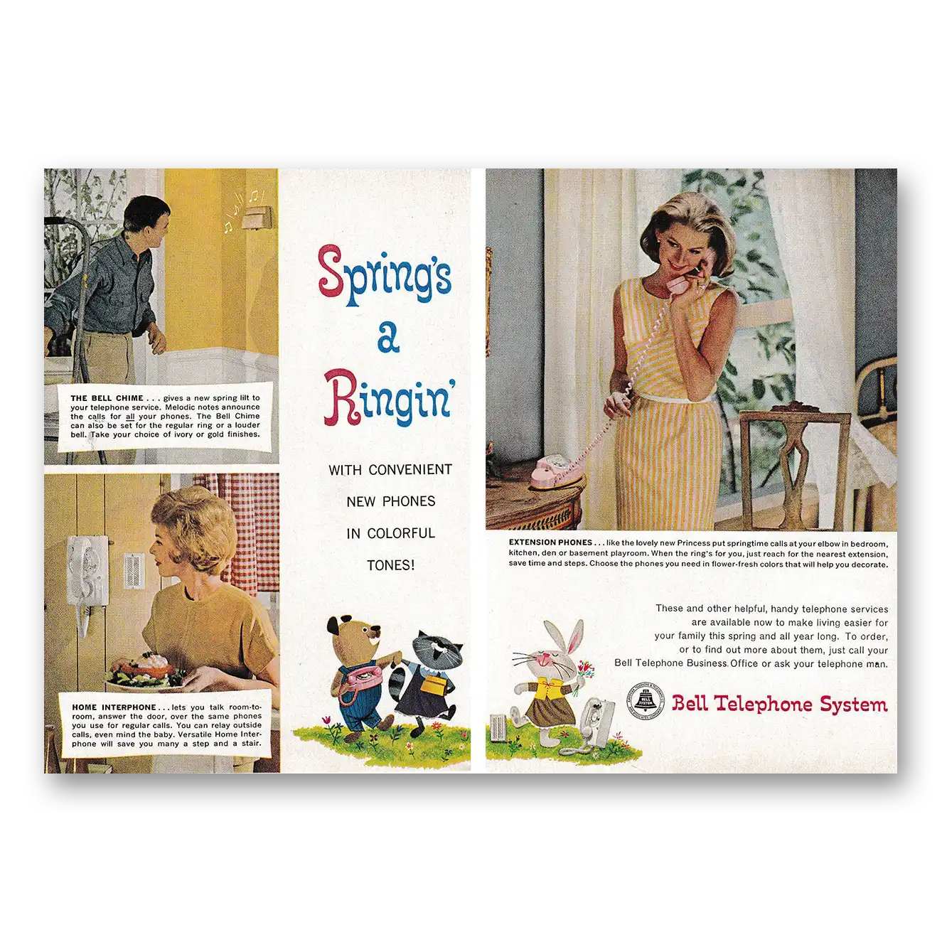 1962 Bell Telephone Print Ad | Springs Ringin