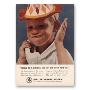 1962 Bell Telephone Print Ad | Grandma