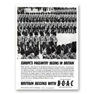 1962 British Airways BOAC Print Ad | Pageantry