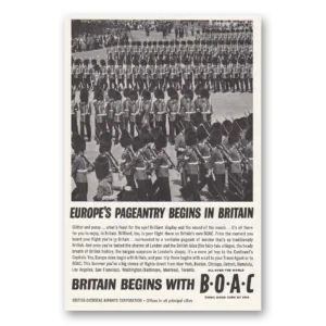 1962 British Airways BOAC Print Ad | Pageantry