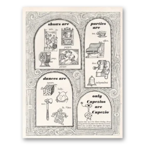 1962 Capezio Print Ad | Shows Parties