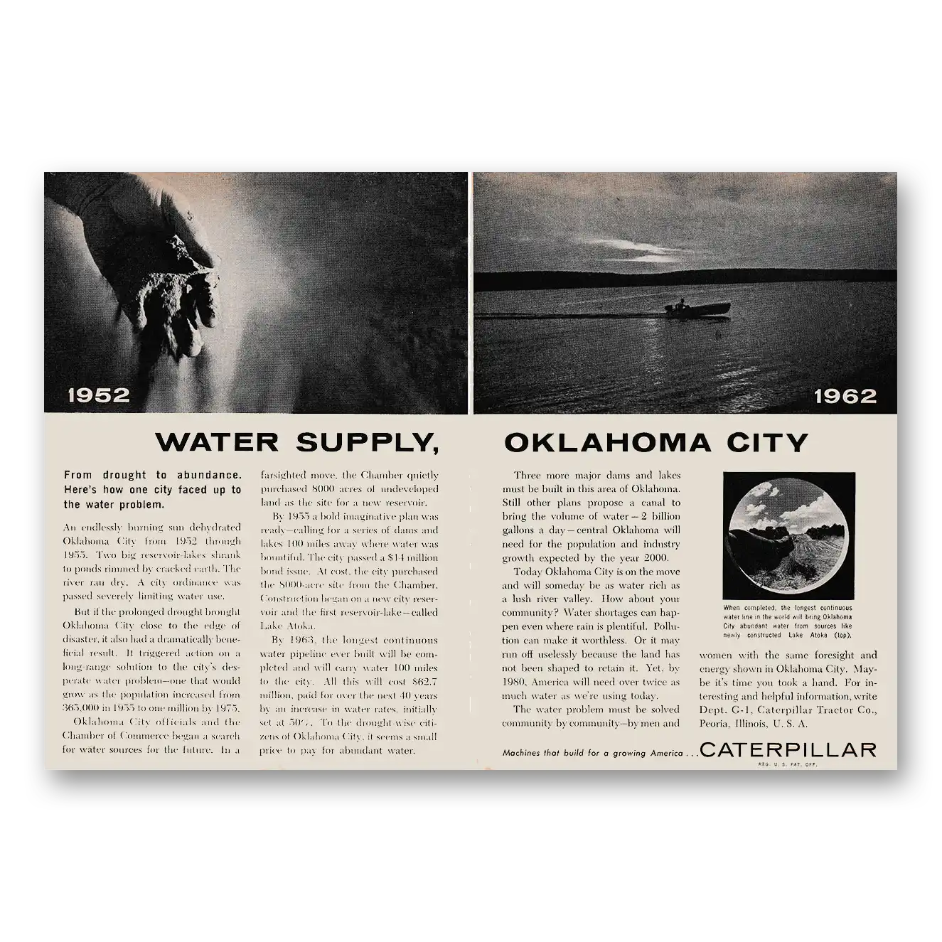 1962 Caterpillar Print Ad | Oklahoma City