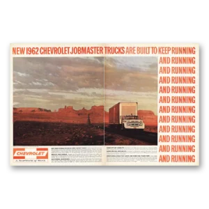 1962 Chevrolet Jobmaster Trucks Print Ad | Keep Running