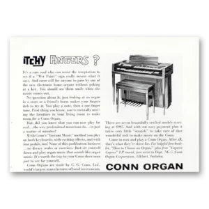1962 Conn Organ Print Ad | Itchy Fingers