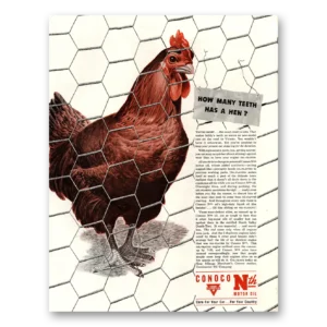 1962 Conoco Print Ad | How Many Teeth