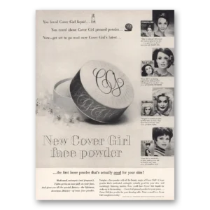 1962 Cover Girl Make Up Print Ad | Face Powder