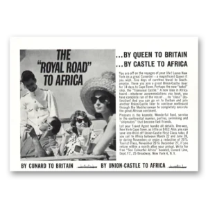 1962 Union Castle Line Print Ad | Royal Road
