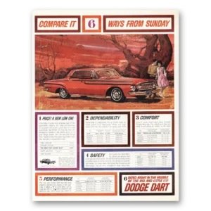 1962 Dodge Dart Print Ad | 6 Ways From Sunday