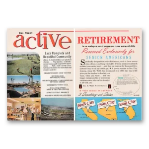 1962 Del Webb Sun City Print Ad | Active Retirement