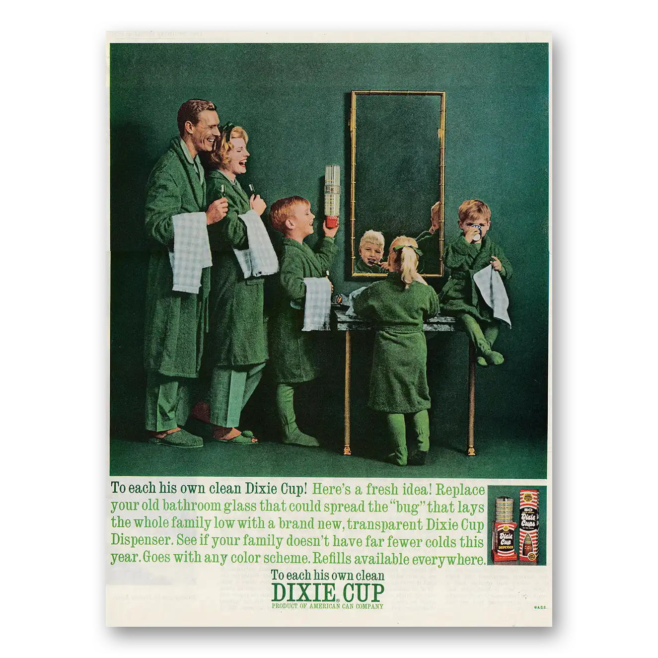 1962 Dixie Cup Print Ad | To Each His Own