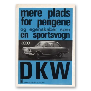 1962 Bohnstedt Petersen Print Ad | Dkw Mere Plads