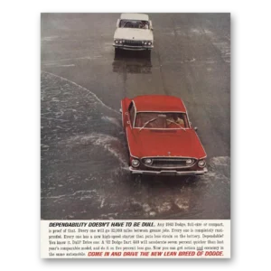 1962 Dodge Dart Print Ad | Dependability