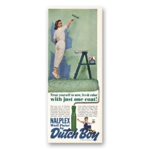 1962 Dutch Boy Paint Print Ad | Just One Coat