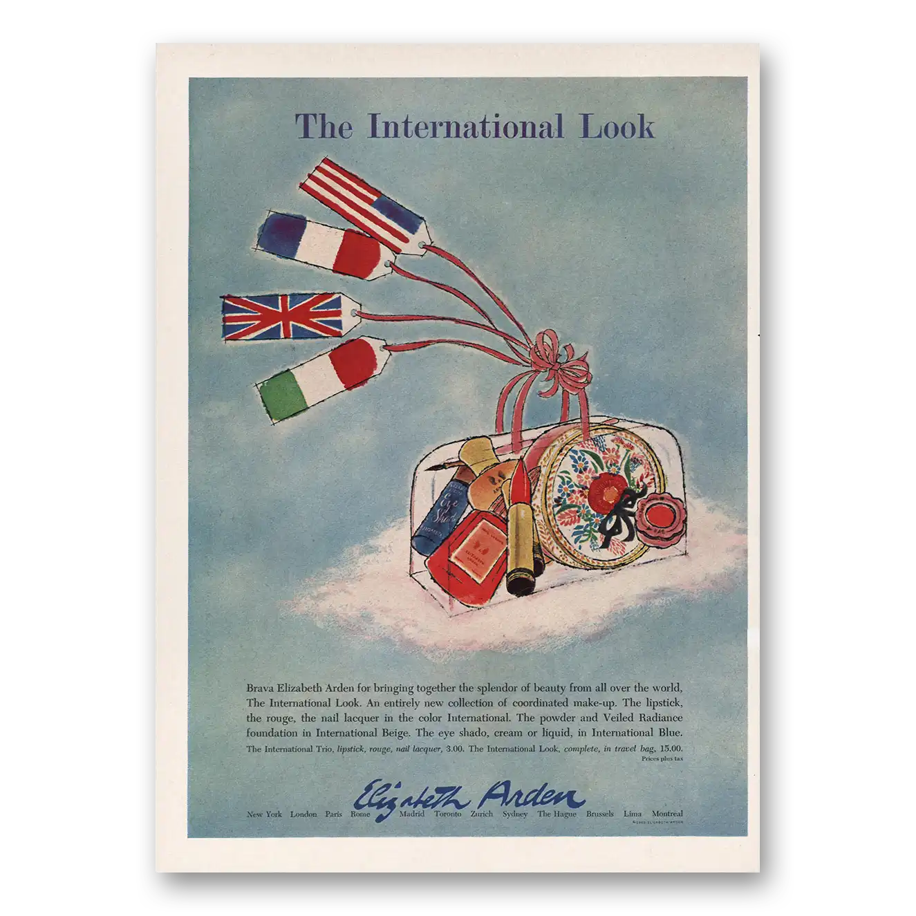 1962 Elizabeth Arden Print Ad | International Look