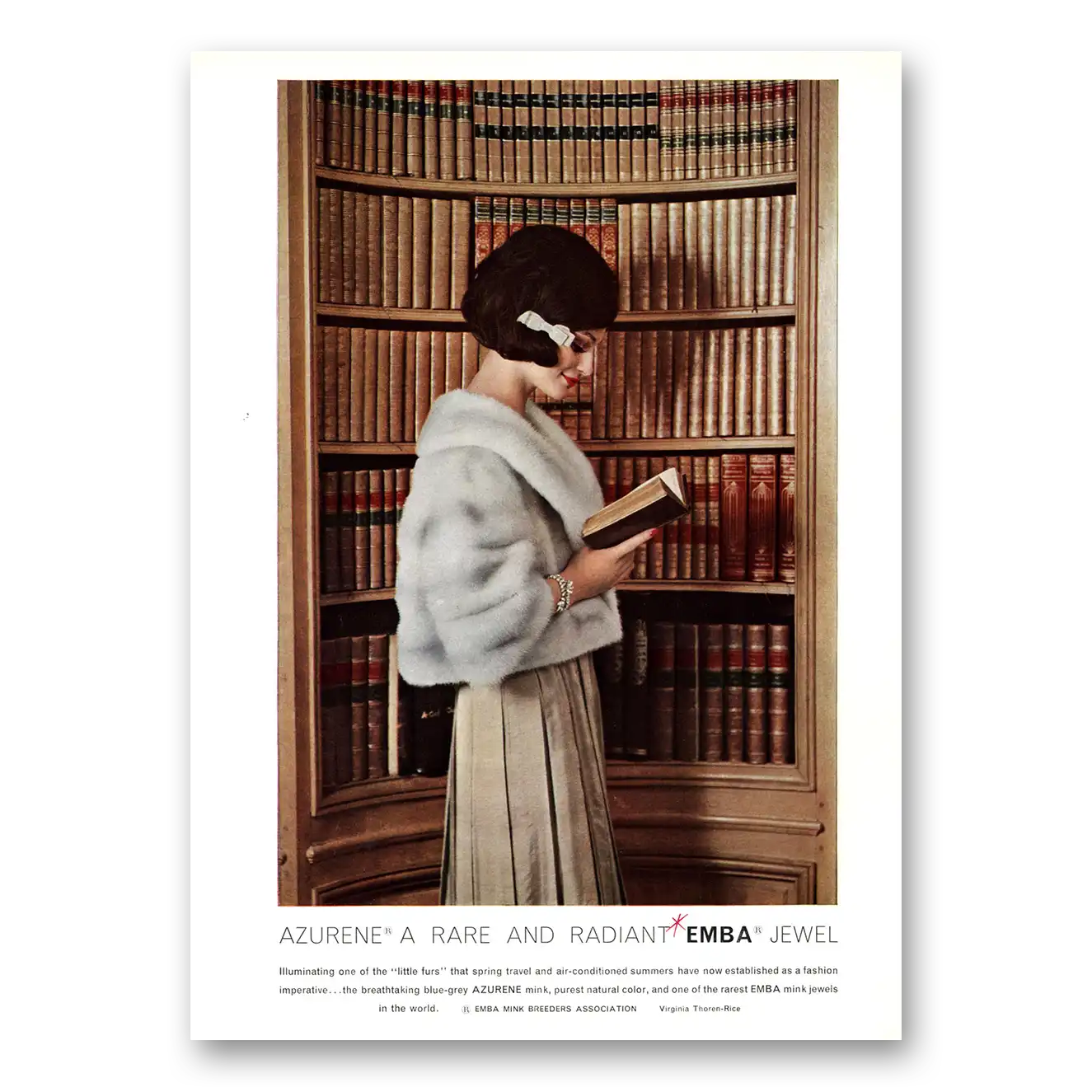 1962 Emba Mink Print Ad | Azurene