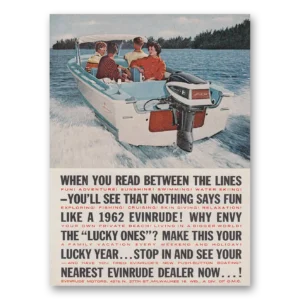 1962 Evinrude Print Ad | Read Between Lines
