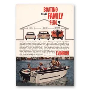 1962 Evinrude Print Ad | Boating Family Fun