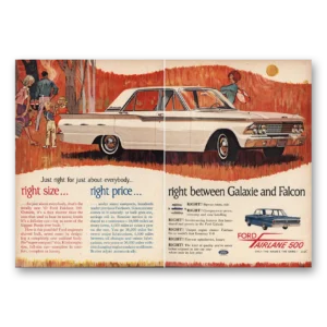 1961 Ford Fairlane Print Ad | New Names