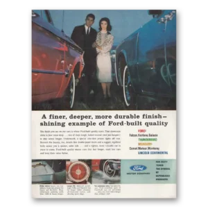 1962 Ford Motor Company Print Ad | Durable Finish