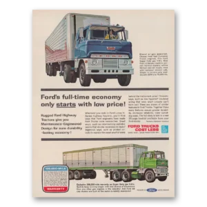 1962 Ford Trucks Print Ad | Highway Tractors