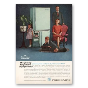 1962 Frigidaire Refrigerator Print Ad | Fashion Fresh