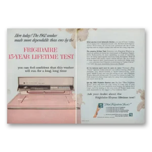 1961 Frigidaire Washer Print Ad | Lifetime Test