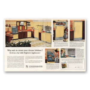 1962 Frigidaire Print Ad | Dream Kitchen