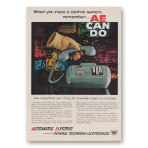 1962 General Telephone GTE Print Ad | Control System