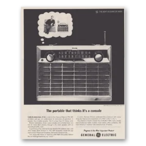1962 General Electric Radio Print Ad | Portable