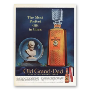 1962 Old Grand-Dad Print Ad | Gift In Glass