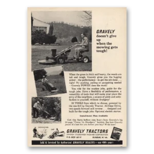 1962 Gravely Tractors Print Ad | Give Up