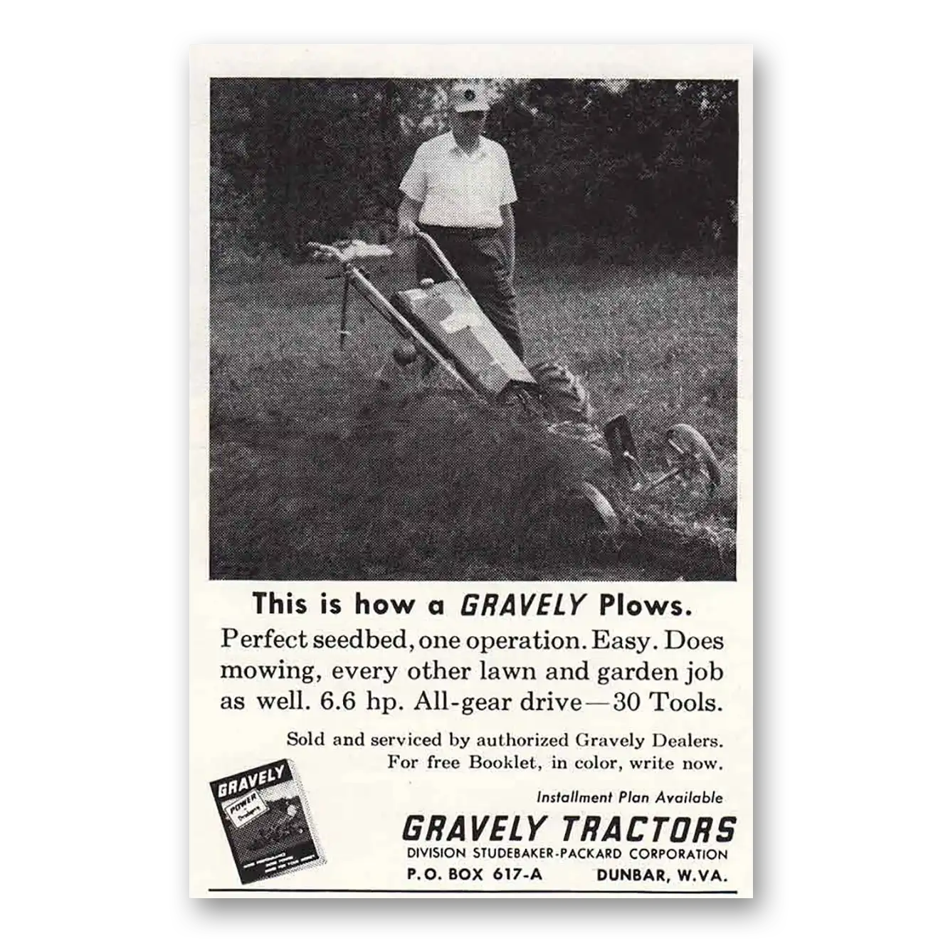 1962 Gravely Mowers Print Ad | Gravely Plows