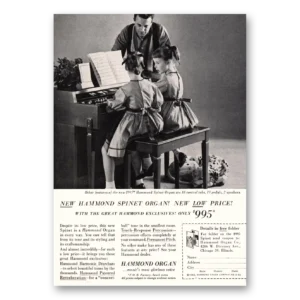 1962 Hammond Organ Print Ad | Spinet Organ