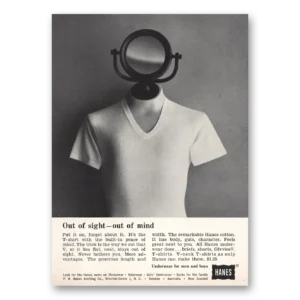 1962 Hanes Undergarments Print Ad | Out Sight