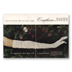 1962 Hansen Complexion Gloves Print Ad | First Came