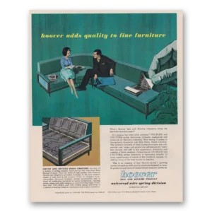 1962 Hoover Ball and Bearing Print Ad | Fine Furniture
