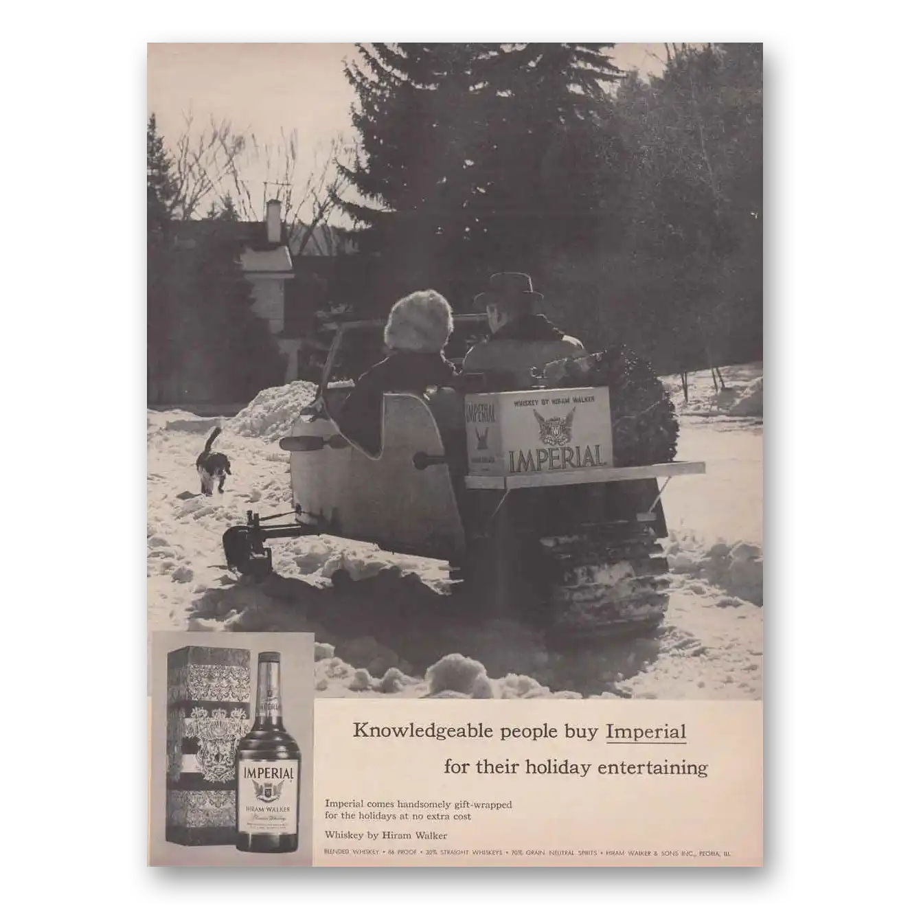 1962 Imperial Whiskey Print Ad | Holiday Entertaining