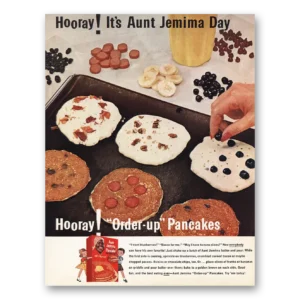 1962 Aunt Jemima Print Ad | Hooray Order Up Pancakes