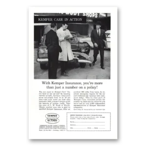 1962 Kemper Insurance Print Ad | Care In Action