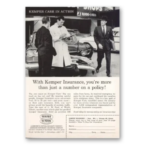 1962 Kemper Insurance Print Ad | Just Number