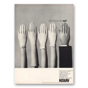 1962 Kislav Kidskins Gloves Print Ad | Say Oui