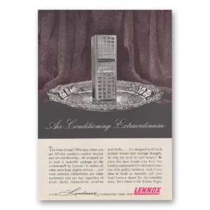 1962 Lennox Air Conditioning Print Ad | Air Conditioning