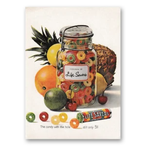 1962 Life Savers Print Ad | Candy With Hole